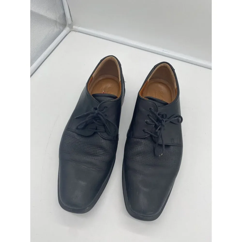 Ecco Mens Shock Point Black Oxford‎ Lace Up Dress Shoes Size 9-9.5 (43)